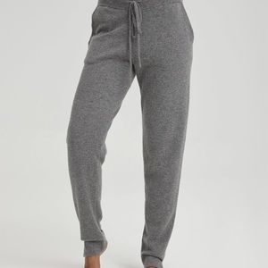 Nap Loungewear Midi Fit 100% Cashmere Joggers Grey Size Medium